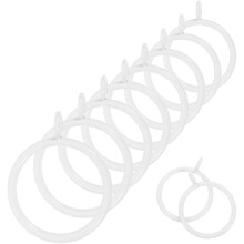 Curtain Hanging Ring 30 Pcs Household Rings Shower Window Curtains Roman Pole White Iron