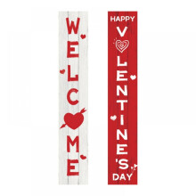 Tenda per porta, decorazioni di San Valentino da appendere, squisita stoffa Oxford, insegna da appendere per portico, decorazione per la casa e per