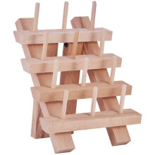 12 Spool/Cone Small Foldable Wooden Thread Rack Holder Sewing Embroidery Thread Holder Sewing Organizer for Sewing Embroidery Burlywood