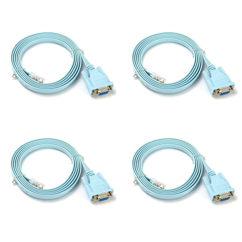 4X Usb Console Cable Rj45 Cat5 Ethernet To Rs232 Db9 Com Port Serial Female Routers Network Adapter Cable 1.8M 9773935596832