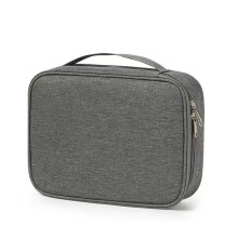 Borsa organizer per cavi Gardenne, grande capacità, doppio strato con divisorio rimovibile, organizer elettronico in tessuto Oxford impermeabile per
