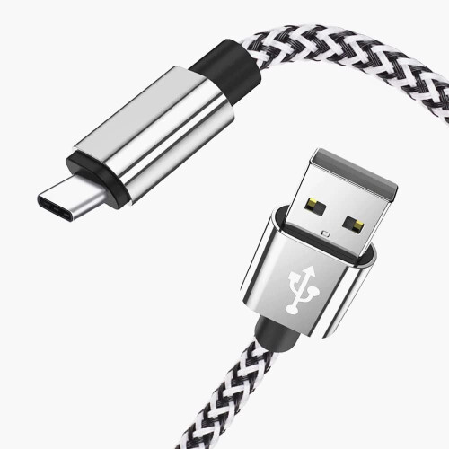Καλώδιο USB τύπου C, (2Pack6FT) Διπλής όψης αναστρέψιμο πλεγμένο καλώδιο νάιλον,