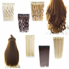 Extensiones de cabello con clip / rizado y liso 70cm - Varios colores Liso - 9
