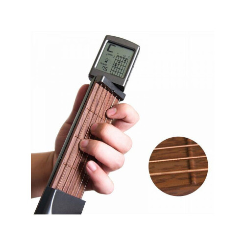 MarinaVida Portable Pocket Guitar Chord Exerciser Solo Sixwith Screen Display