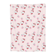 Couverture en flanelle Hello Kitty 102 x 76 cm, ultra douce, imprimée sur une seule face, idéale pour le canapé et le salon, jeté douillet pour