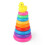 Mojoyce Early Educational Rainbow Tower Stack Circle Duck Ring Puzzle Pyramid (B) 1