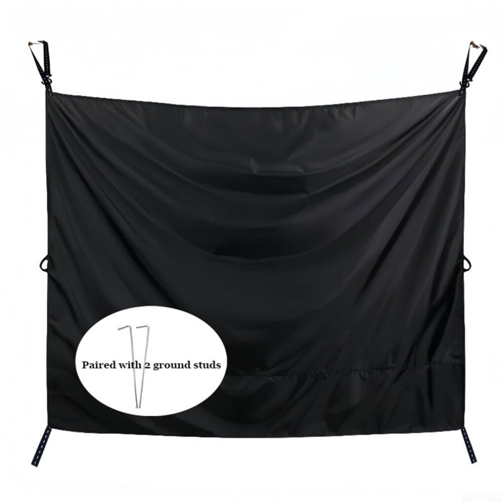 Van Barn Door Privacy Curtain With Hooks, Sunshade Cover For Camper Van Heat Insulation Black 9164114801104