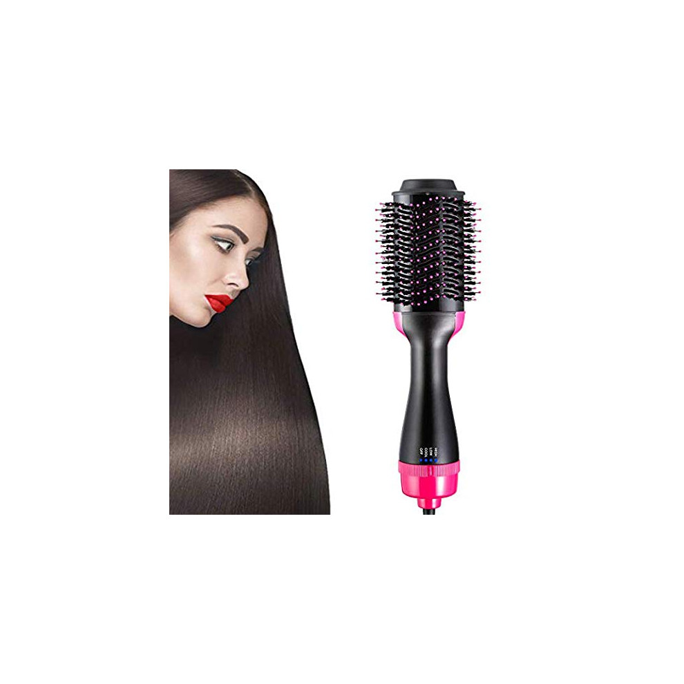 Hot Air Brush Hair Dryer for Women, 3 in 1 Styler Straightener and Curler with Ionic Frizz Control