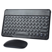 Bluetooth Wireless Keyboard and Mouse Combo Rechargeable Retro Typewriter Style for PC Laptop Tablet Smartphone