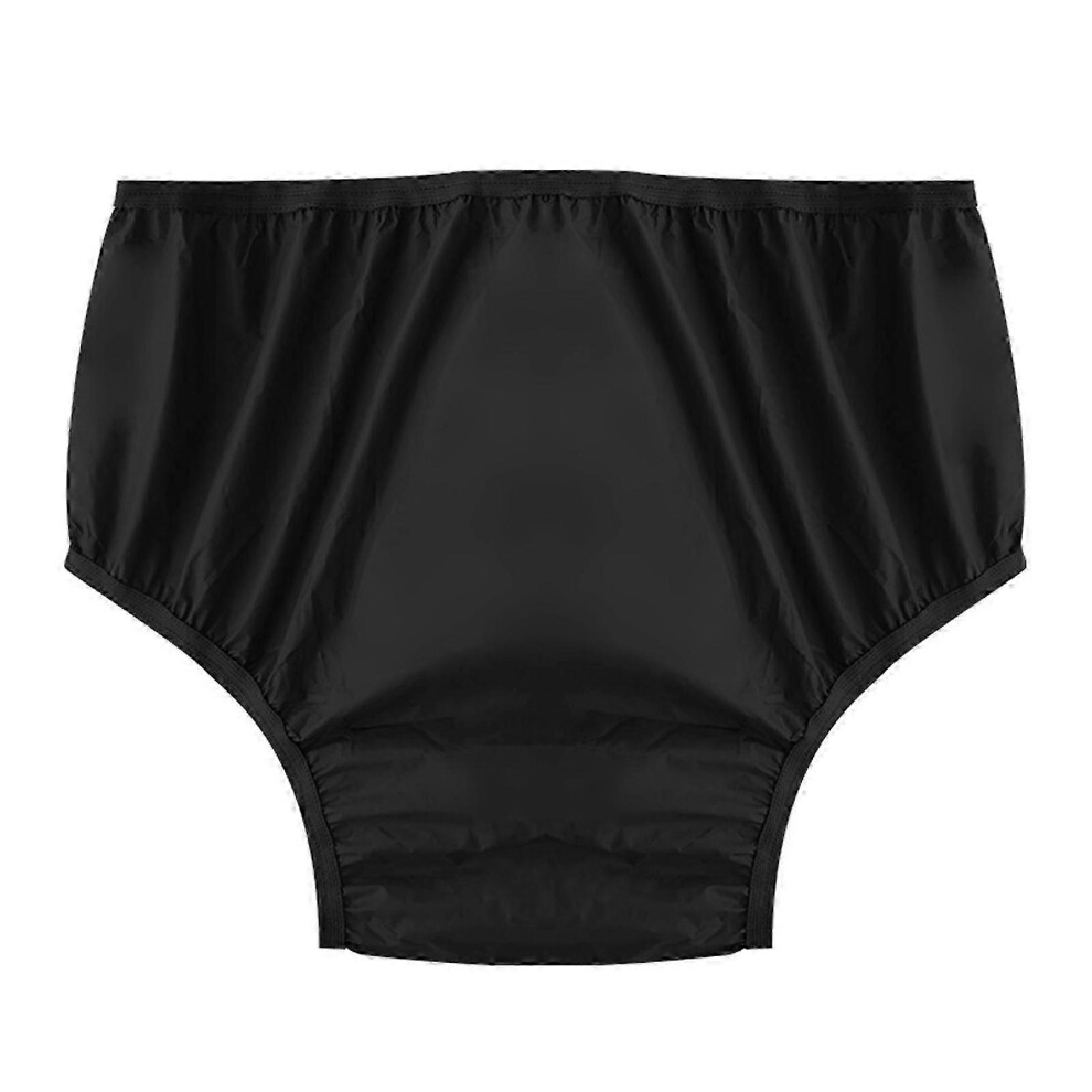Adult Incontinence Underwear, XXL (Black), EVA Material Washable Waterproof and Breathable