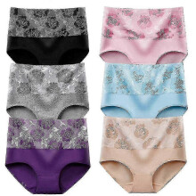 Biancheria intima anti-perdita per donna, colore della pelle 5XL, vita alta modellante in cotone morbido, assorbente e traspirante L-5XL