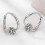 Germanium Earrings Silver Irregular Zircon Anti Oxidation 4