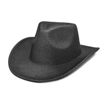 Chapéu de Jeans com Lantejoulas 56-58cm Preto Poliéster Impermeável Estilo Unissex