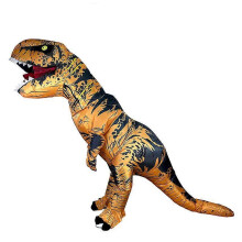 Nadmuchiwany kostium dinozaura dla dorosłych, rozmiar 150-190 cm, brązowy, oddychający, lekki, festiwalowy kostium