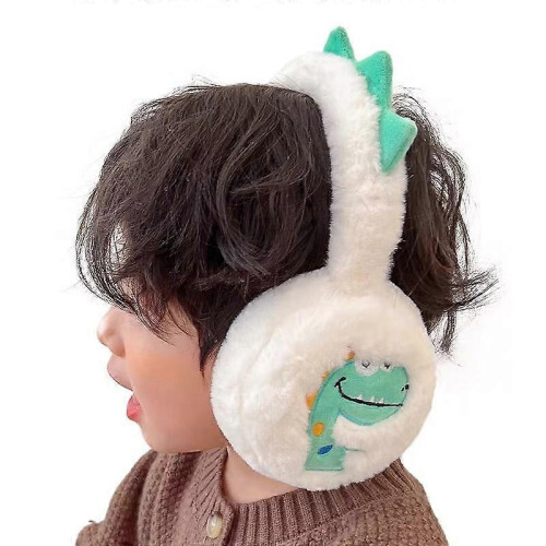 Paraorecchie per bambini, stile dinosauro grigio, comodi e resistenti al freddo 1