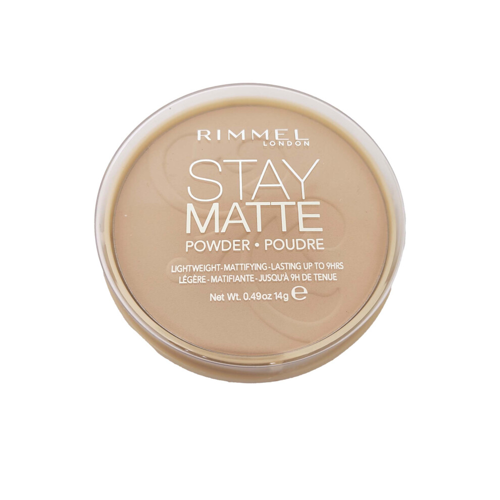 Rimmel London Stay Matte Pressed Powder, 005 Silky Beige, 14 g