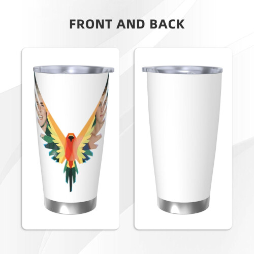 Logan Paul20oz Tumbler, Κούπα ταξιδιού καφέ από ανοξείδωτο ατσάλι με μόνωση κενού, Κούπα 2