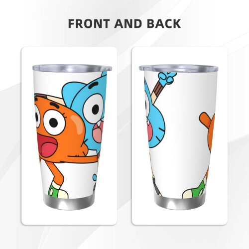 Ο καταπληκτικός κόσμος του Gumball20oz ποτήρι, κούπα ταξιδιού καφέ από ανοξείδωτο 2