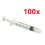 Σύριγγα μιας χρήσης 100x3mL με άκρη Luer Lock, υγρό ιατρικό πλαστικό, αποστειρωμένο, 3cc 1
