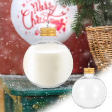 LHNFT Weihnachtskugeln, 10 Stück durchsichtige, befüllbare Kugeln, 250 ml Weihnachts-Trinkflaschen für Partys, kompatibel mit LHNFT