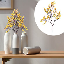 6 künstliche Herbstblumen, künstlicher Schleierkrautstrauß, Seiden-Schleierkraut (große Menge), Blumenarrangements für Heimdekoration, Küche,