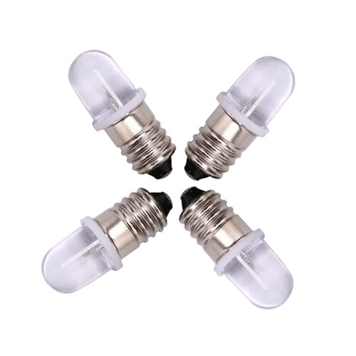 5 τεμάχια λάμπα E10LED DC3V4.5V Ενδεικτική λυχνία λάμπας οργάνων Fla ζεστό λευκό DC3V 2