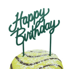 Happy Birthday Cake Decoration Sign Green One Size