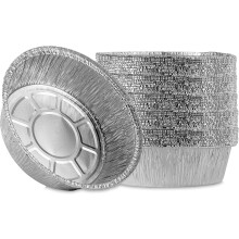 Tutuviw6" tærteform i aluminiumsfolie, 150 stk. engangs tærteforme til bagning, pizza, quiche - kompatibel med standardovne
