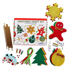Kit de manualidades navideñas para niños 2022: decoraciones y adornos para el árbol de Navidad, set de juguetes navideños, suministros a granel