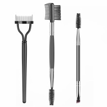Wenkbrauwborstel, wimperscheider, wenkbrauwkam en wimperspoolie, professionele oogmake-up tools (3-delige set)