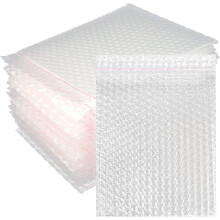 Zhuge 100Pcs 7x8.5Inch Self-Seal Bubble Pouch Bags, Double Walled Clear Wrap Pouches for Shipping Storage Packing Cushioning Supplies for Dishes