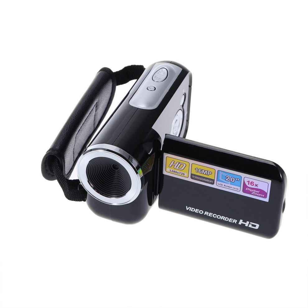 Mini Video Dv Camcorder Handheld 16 Million Pixels Digital Camera Led Flash Digital Zoom 2.0 Inch (Black) Black 9425574740472