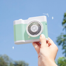 AURIGATE Mini Ventilatore Portatile Fotocamera Ricarica Uomo Pigro Da Appendere al Collo Portatile Mini Cartone Animato USB Piccolo Ventilatore