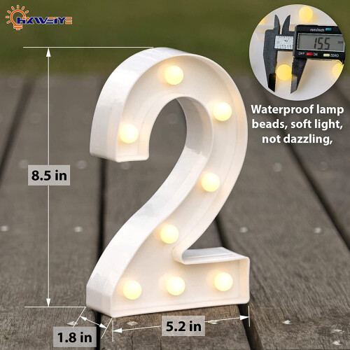 Φωτάκια LED με γράμματα και αριθμούς - 26 αλφάβητα + 10 αριθμοί, ζεστό λευκό, 1