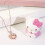 Hello Kitty50th Series - Κολιέ Hello Kitty με κρύσταλλα και ζιργκόν, καρτούν, χαριτωμένο και γλυκό 3