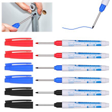 Wekvgz6pcs Tieflochmarkierer, wasserfester langer Zimmermannsstift, robustes Baumarkierungswerkzeug mit mechanischer langer Spitze für Architekten