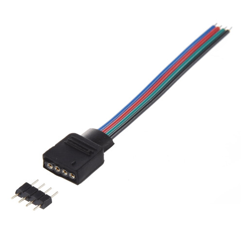 5 τεμάχια εύκαμπτες ταινίες LED RGB, καλώδιο αρσενικού συνδέσμου 4 ακίδων 2