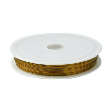 Sârmă Tiger Tail Wire Sârmă din oțel inoxidabil acoperită cu nailon Goldenrod Calibru 25 (0,45 mm) aproximativ 164,04 picioare (50 m)/rolă