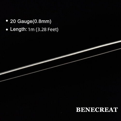1 db ezüst drót ezüst0,8 mm3,28 láb (1 m)/db barkácsoláshoz 1