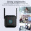 Zeceouar WiFi Booster2024 - Επέκταση/Επαναλήπτης, Καλύπτει 9800 τ.μ., 45 Συσκευές, Θύρα Ethernet, 3