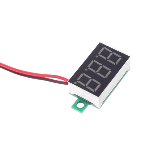 jixopn Ψηφιακός μετρητής βολτόμετρου LED 0,36 ιντσών, μπλε/κόκκινο/πράσινο, οθόνη LED, 1
