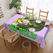 Nappe Shrek « Sors de mon marais », nappe imperméable et anti-taches pour la table familiale de Thanksgiving/Noël