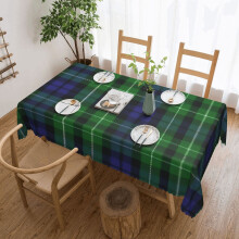 Nappe à carreaux tartan écossais Graham, imperméable et anti-taches, idéale pour les repas de famille de Thanksgiving et de Noël.