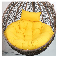 Egg Chair Cushion for Hanging Basket Swing, Outdoor Garden Seat Pad, 106cm, White