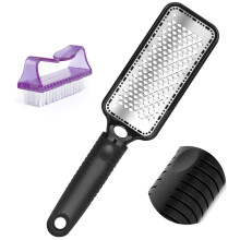 Foot File Callus Remover Stainless Steel Large Rasp for Wet and Dry Feet with Ergonomic Grip