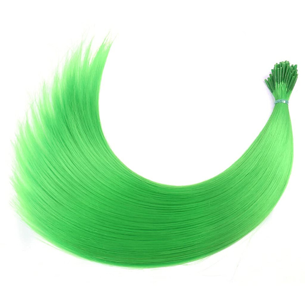 Hair Extensions Silky Straight Clip In Hairpiece Pink Synthetic ITip for Women Instant Volume Boost