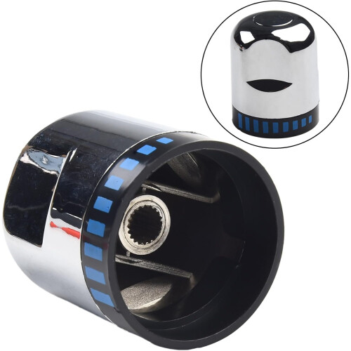 Thermostatic Shower Handle Set of 2 Chrome ABS Control Knobs for Mixer Bath Taps 1