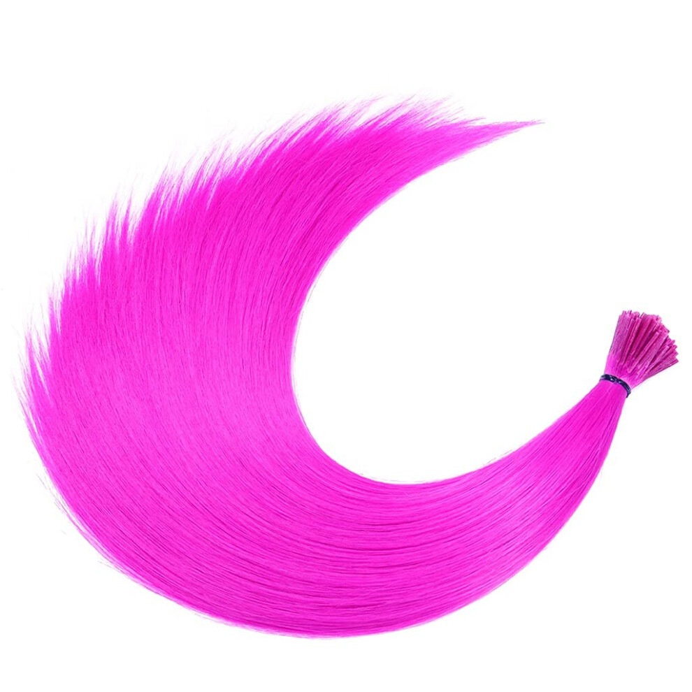 Unisex Pink Clip In Hair Extensions Silky Straight Hairpiece For Instant Volume Boost And Seamless Texture