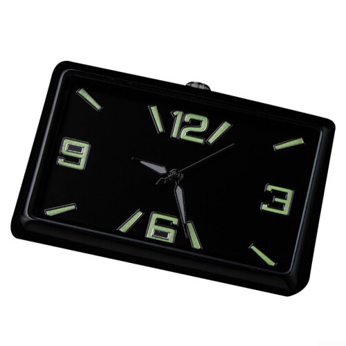 Mini Digital Car Clock Quartz Night Glow Display for Dashboard Use, 1.7' Metal