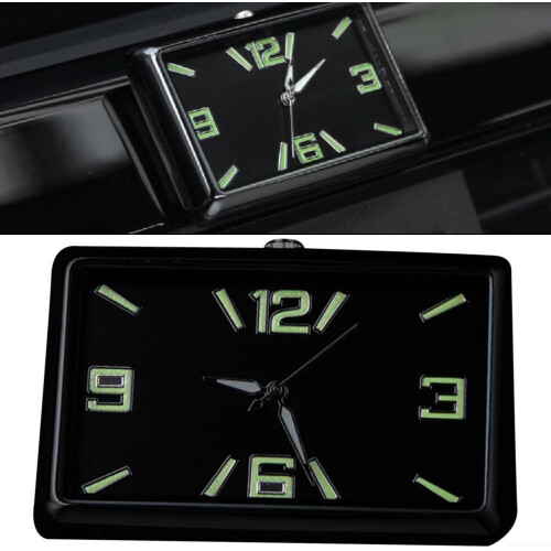 Mini Digital Car Clock Quartz Night Glow Display for Dashboard Use, 1.7' Metal 2